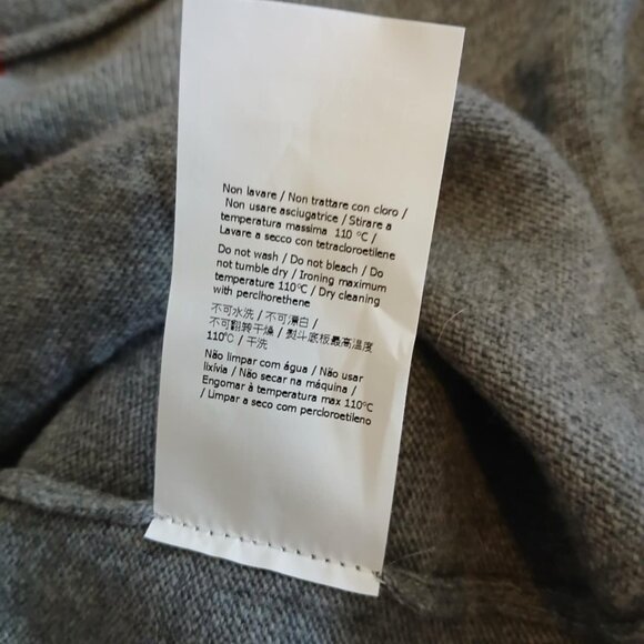 ICEBERG - Red and grey merino sweater - Sz L - Picture 7 of 7